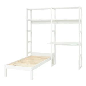 Hoppekids Storey bed 70×160 met boekenkast en bureau – 4 legplanken
