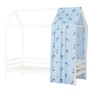Hoppekids Ole Lukoie gordijn – huisbed 90×200 , Blauw