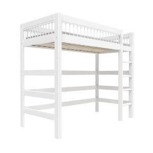 Lifetime breeze hoogslaper 177h met rechte ladder 90×200 wit