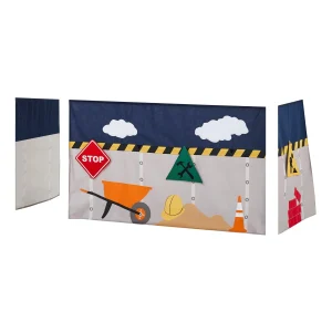 Hoppekids Construction gordijn – halfhoog en stapelbed 70×160