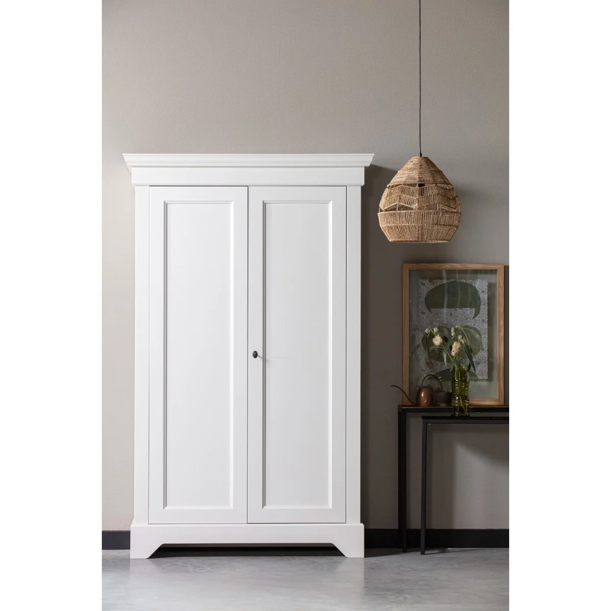 Woood Isabel brocante kast – grenen / wit - Afbeelding 4