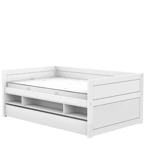 Lifetime Original kajuitbed met boekenvak en bedlade 120×200 – wit