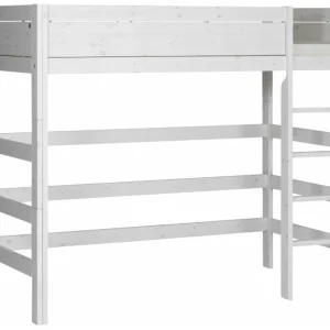 Lifetime hoogslaper 177h 90×200 rechte ladder whitewash