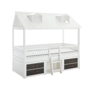 Lifetime beachhouse kajuitbed 90×200 met kastjes