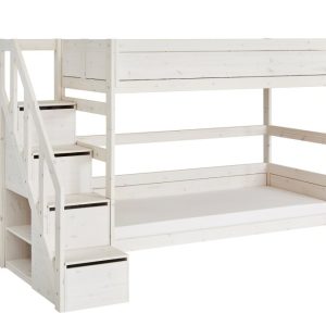 Lifetime stapelbed trapkast 90×200 whitewash