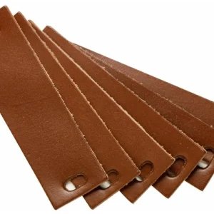 Leander handgrepen bruin leer – 6 stuks