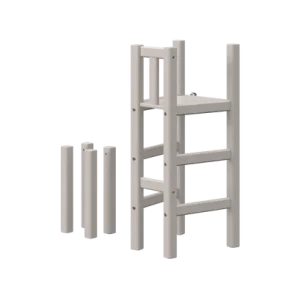 Flexa Classic poten en platformladder  voor halfhoogslaper greywash