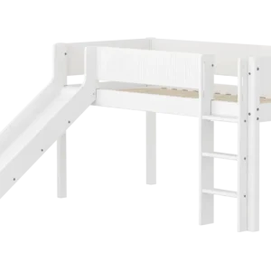 Flexa White Halfhoogslaper m. rechte ladder en glijbaan – Grooves