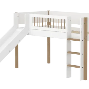 Flexa Nor Halfhoogslaper m. spijlen rechte ladder en glijbaan