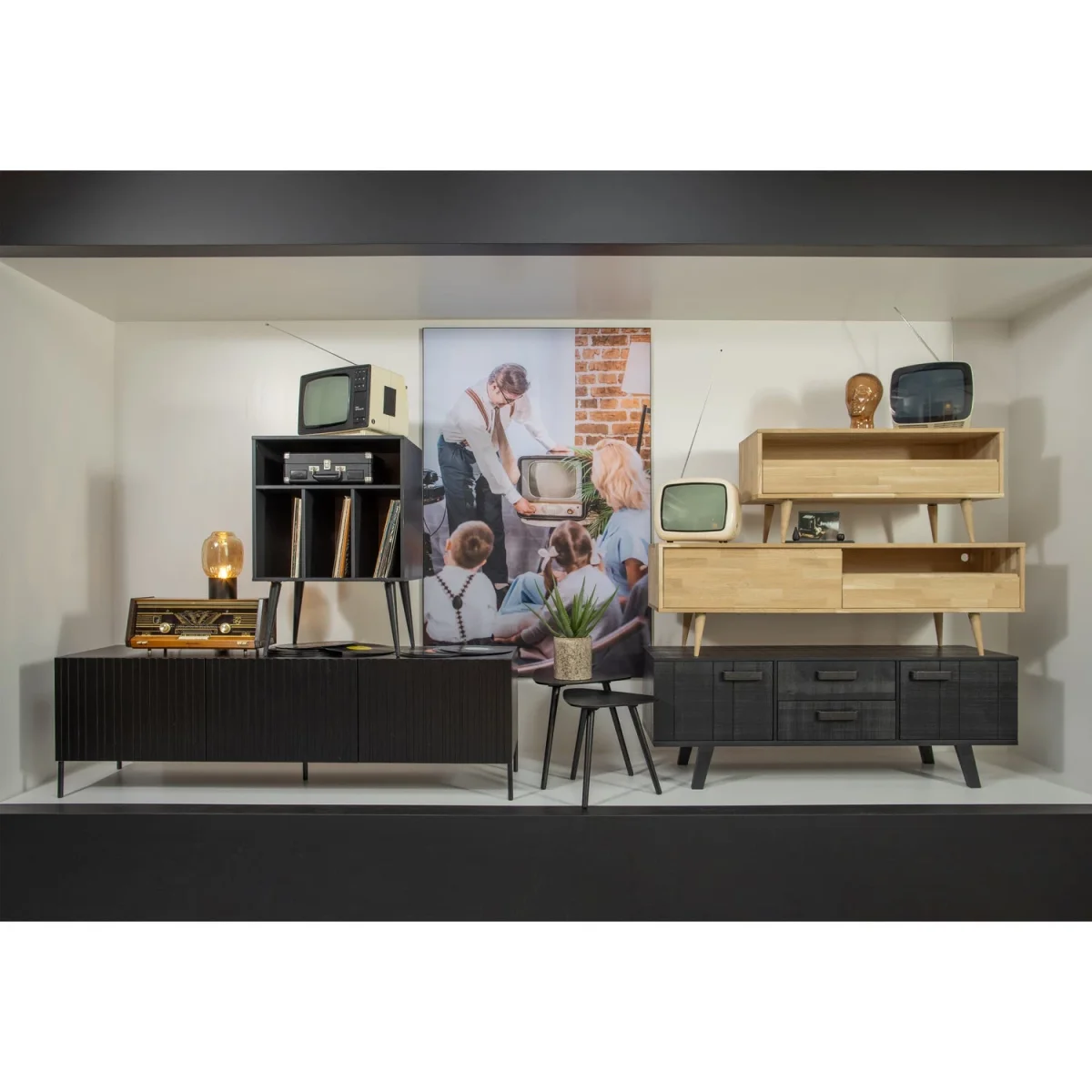 Woood James kasten – noten /  zwart - Afbeelding 3