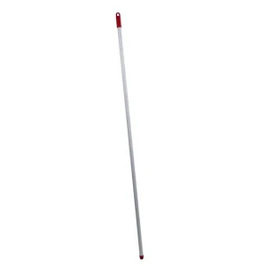 Luva Bezemsteel metaal wit 140cm met schroefdraad