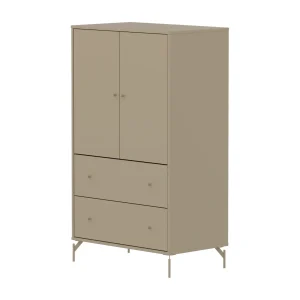 Flexa Saga kledingkast met lades en oat knoppen & poten – Oat