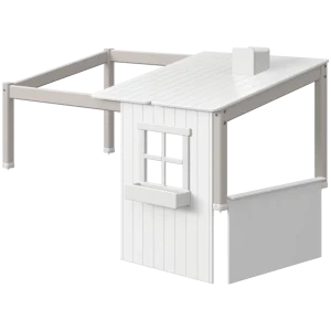 Flexa Classic 1/2 classic huisbed onderdelen greywash / wit