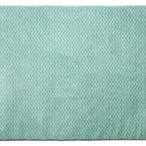 Lifetime vloerkleed zigzag vergrijsd groen