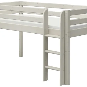 Flexa Classic halfhoogslaper m. rechte ladder 90×200 whitewash