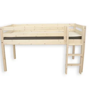 Flexa Classic RAW halfhoogslaper m. rechte ladder 90×200 grenen