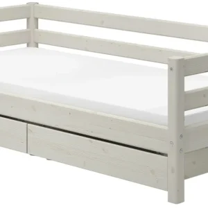 Flexa Classic bedbank met opberglades 90×200 whitewash