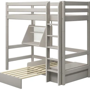 Flexa Classic casa hoogslaper met rechte ladder 90×200 greywash