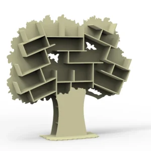 Mathy by Bols Tess grote boom boekenkast – moos grijs