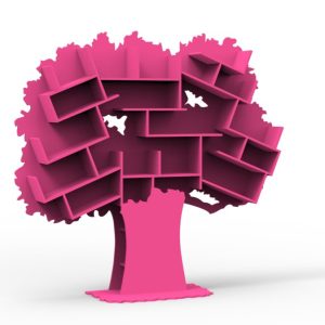 Mathy by Bols Tess grote boom boekenkast – zomer roze