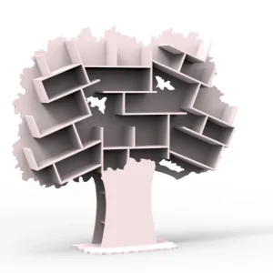 Mathy by Bols Tess grote boom boekenkast – poeder roze