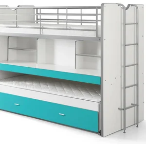Vipack Bonny 80 Stapelbed met bureau Turquoise