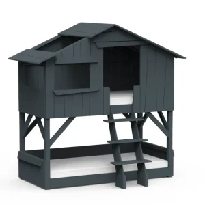 Mathy by Bols boomhut stapelbed 90×190 – basalt grijs