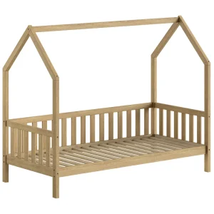 Vipack Cabane Nature huisbed MH 90×200 – massief eiken