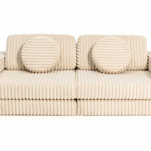 Shappy Pure Speelbank – Ribstof Wafel – Cream Beige