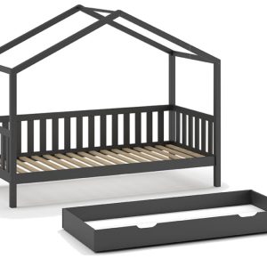 Vipack Dallas bed mh + bedlade antraciet
