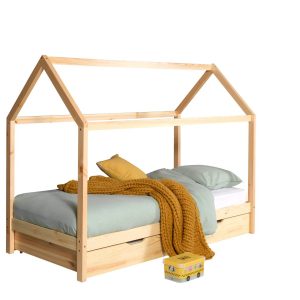 Vipack Dallas huisbed LP met bedlade – natuur
