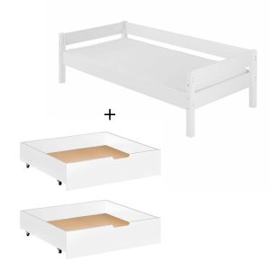 Infanskids Color bedbank met opberglades 90×200 – wit