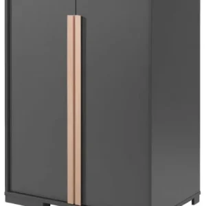 Vipack London opbergkast 3 legplanken antraciet