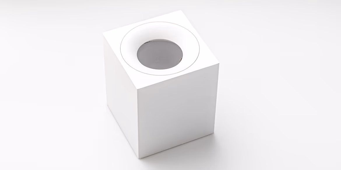 Armatuur: B DUTCH LED opbouwspot Surface Square Essential Rounded Matt White (80x80x95mm)