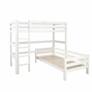 Hoppekids ECO Luxury hoekstapelbed 90×200 – rechte ladder