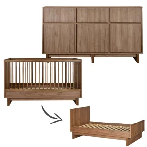 Quax Kyo 2-delige meegroeikamer met XL commode Walnut