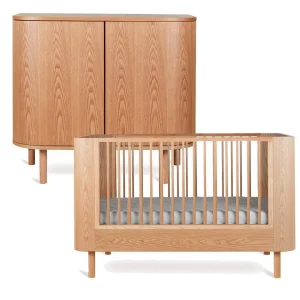 Quax Yume 2-delige meegroeikamer ronde deuren – natural ash