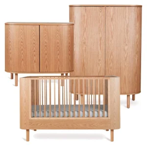 Quax Yume 3-delige meegroeikamer ronde deuren – natural ash