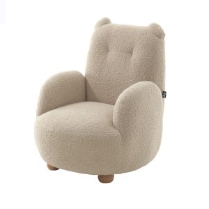 Jaxx Rocky kinderfauteuil beer bouclé beige