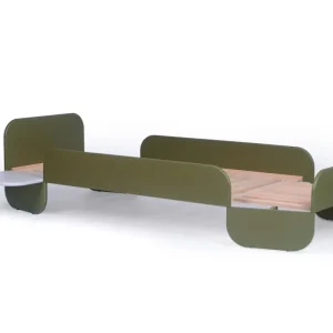 Stribbo Pinno bed 90×200 – olijf groen