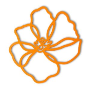 T2Q Onderzetter in bloemvorm orange