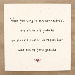 Happy little moment – Voor jou ving ik een zonnestraal