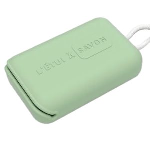 Zeep etui met ophangkoord pistache