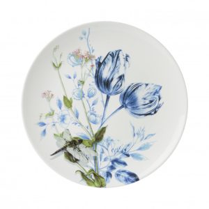 Heinen Delfts Blauw bord libelle