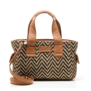 Chabo Romio jaquard handbag cognac