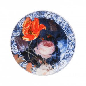 Heinen Delfts Blauw bloemen van de Gouden Eeuw M