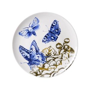 Heinen Delfts Blauw bord insecten kleine beestjes
