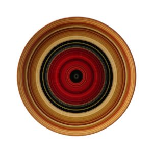 Heinen Delfts Blauw bord Richard Hutten wenteling morgenrood