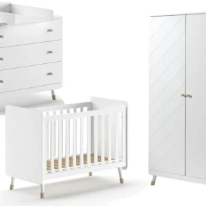 Jaxx Billy 3-delige babykamer met 2-deurskast wit