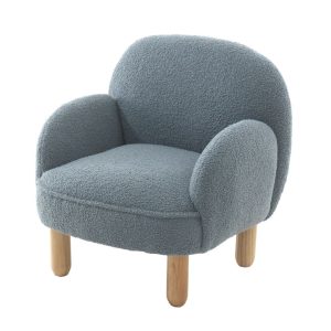 Jaxx Rocky kinderfauteuil bouclé blauw